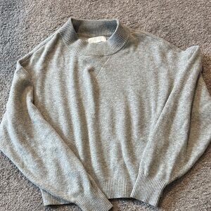 Classic Gray Crewneck Women's Sweater